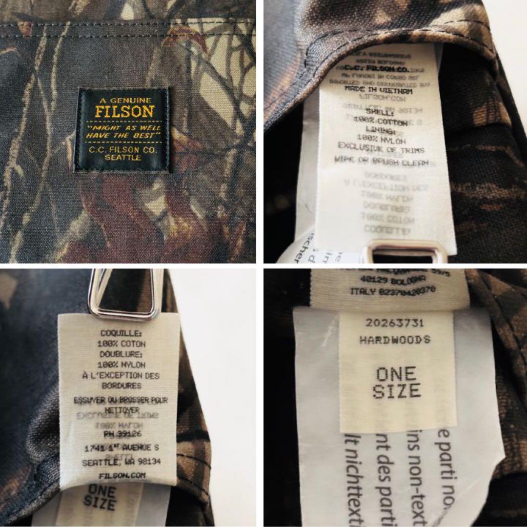 新品未使用タグ付 フィルソン ジッパートートバッグ ウッドカモ 肩掛け A4収納