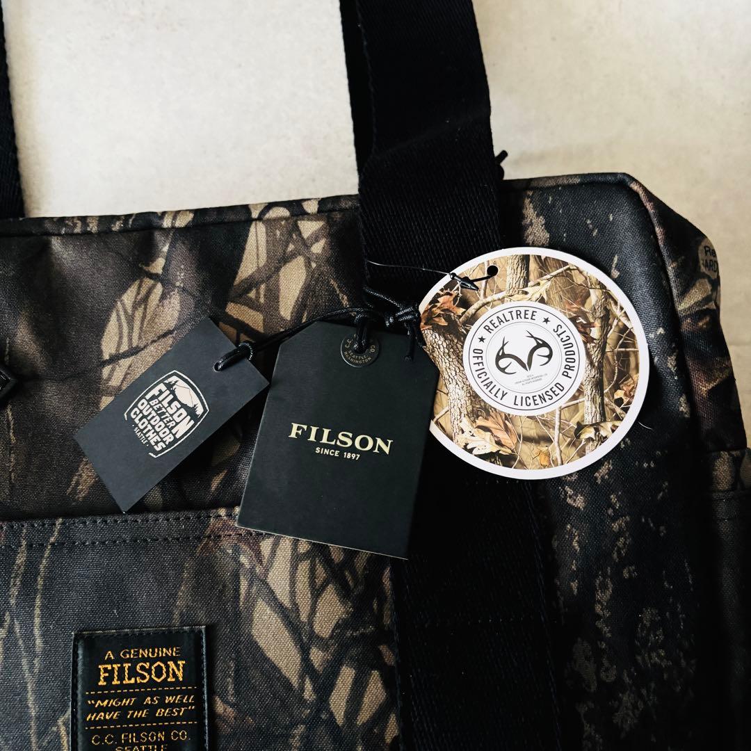 新品未使用タグ付 フィルソン ジッパートートバッグ ウッドカモ 肩掛け A4収納