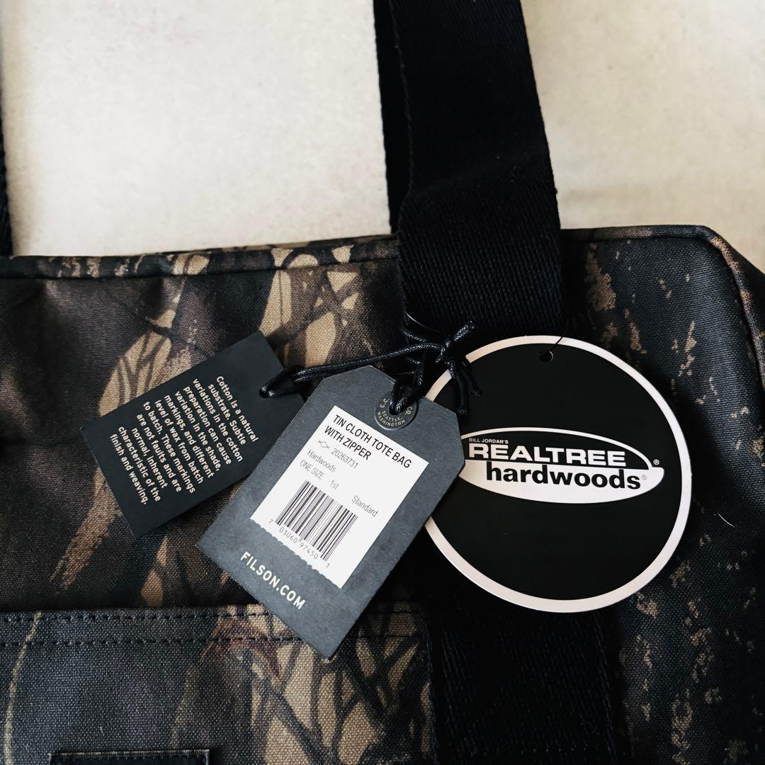 新品未使用タグ付 フィルソン ジッパートートバッグ ウッドカモ 肩掛け A4収納