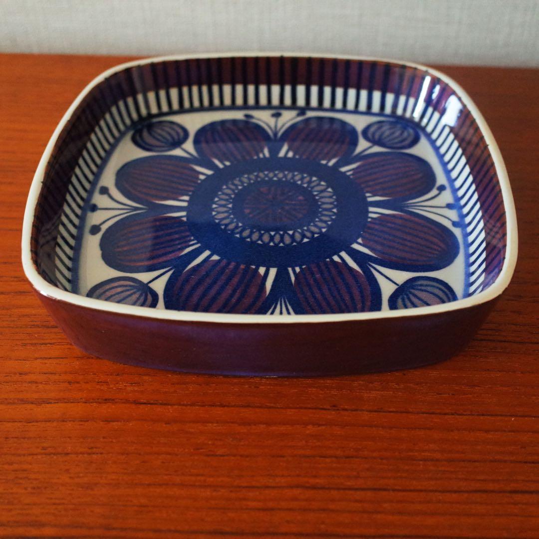 ロイヤルコペンハーゲン／角皿／花／紫フラワー／デンマーク北欧ヴィンテージ食器