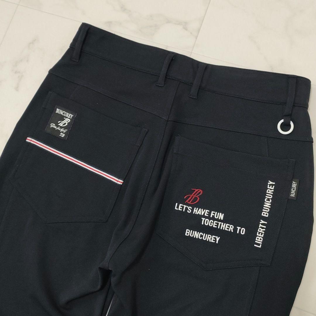 バンクレイ　ゴルフ　ハーフパンツ　ストレッチ　Dカン　ダークネイビー　ロゴ　3