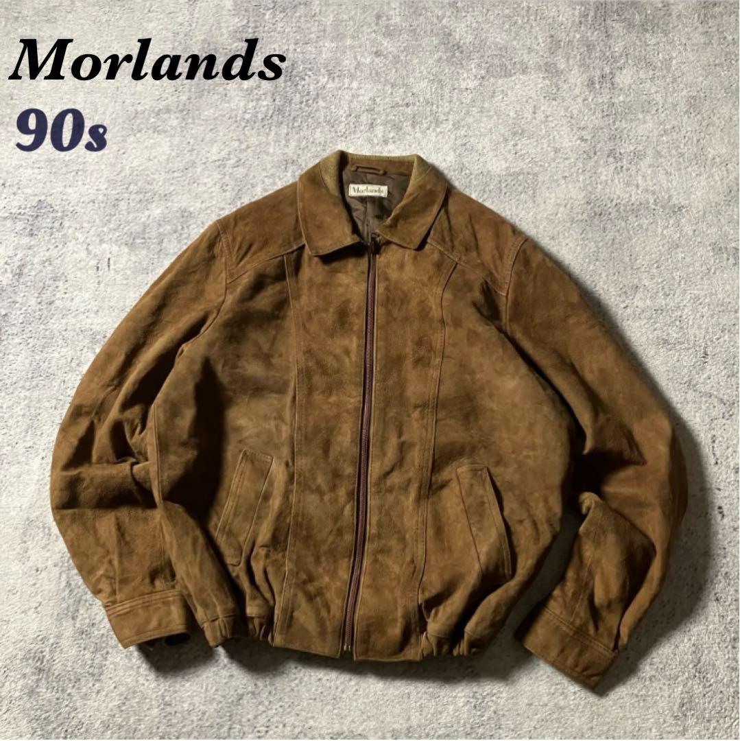 90sスペイン製Morlandsスエードレザージャケットブラウン短丈ブルゾン