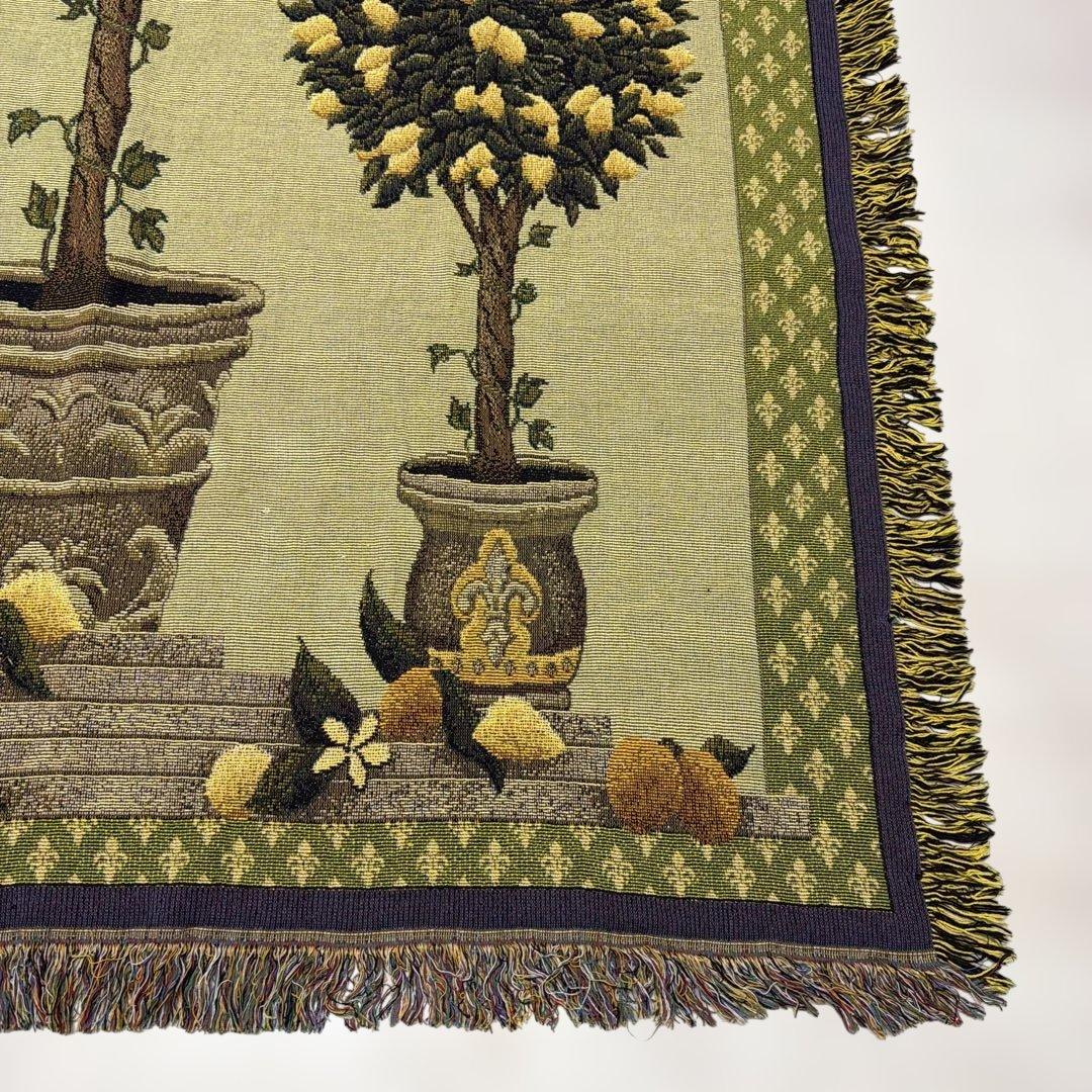 レモンの樹　マルチカバー　ソファカバー　ヴィンテージラグ　182x133