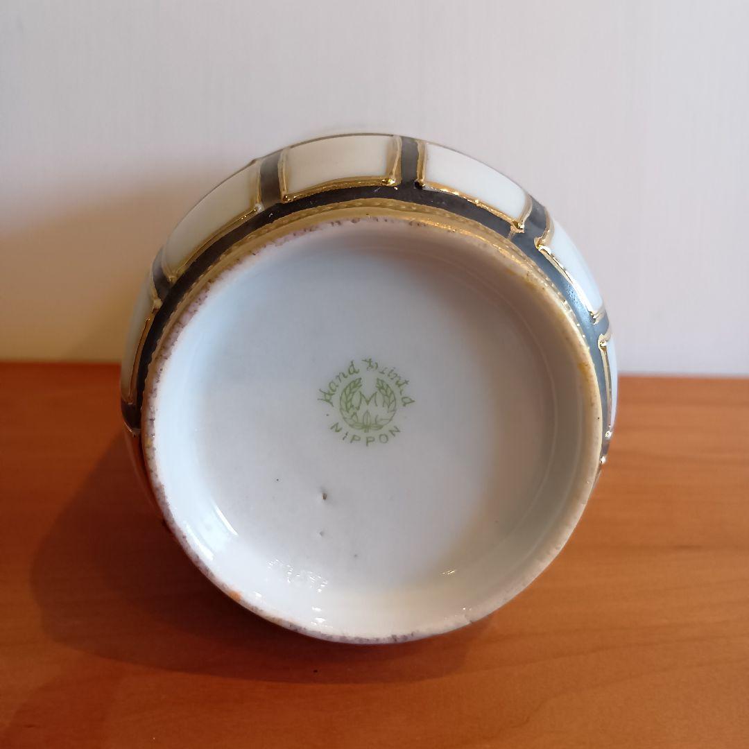 希少　オールドノリタケ M 印　NIPPON表記　ハンドペイント 花瓶