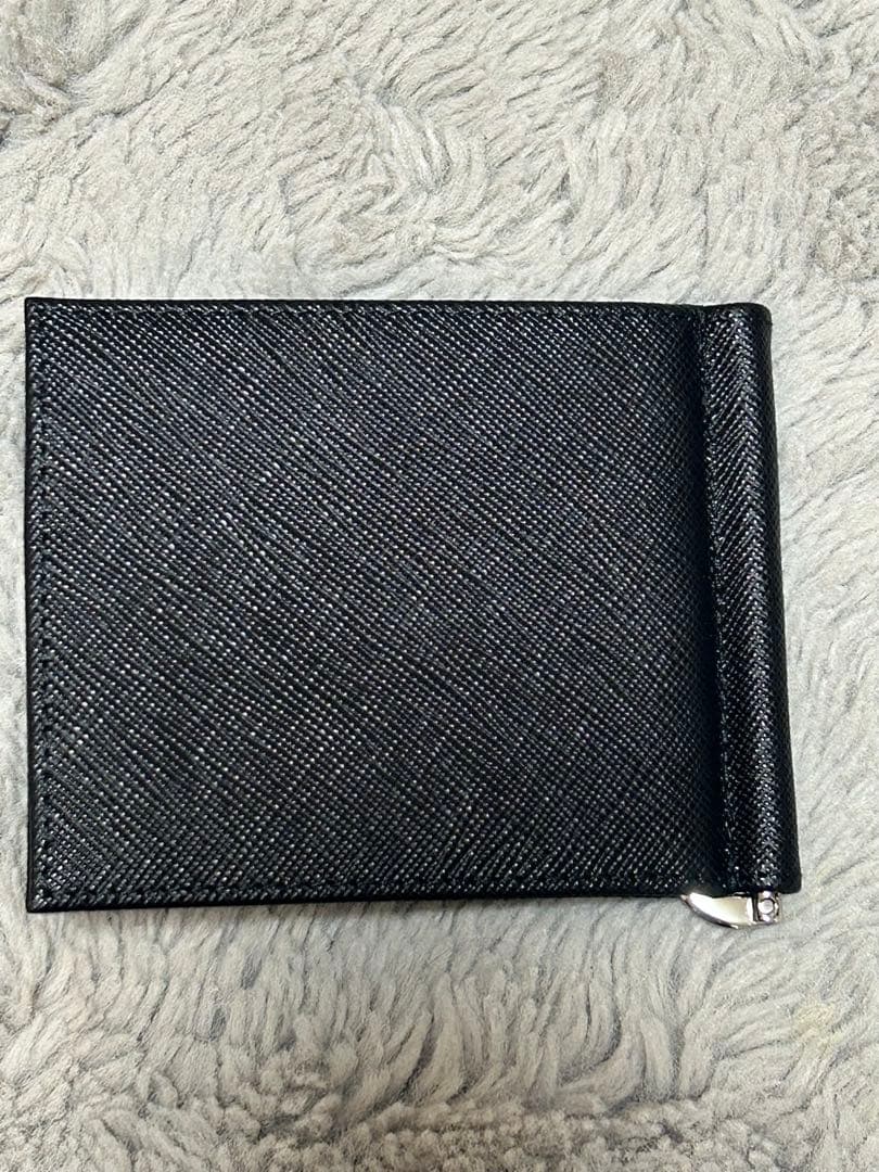 本日SALE✨新品未使用PRADA サフィアーノレザー マネークリップ ブラック