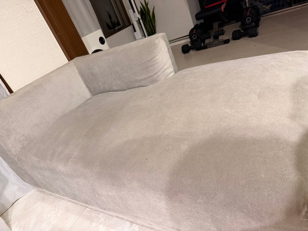 Francfranc メーネカウチ 2 R ライトグレー （W815）