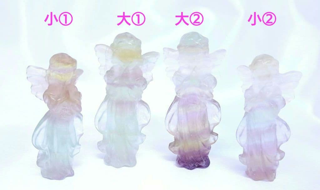 キャンディ フローライト　天使　（小）①　エンジェル　置物　カービング