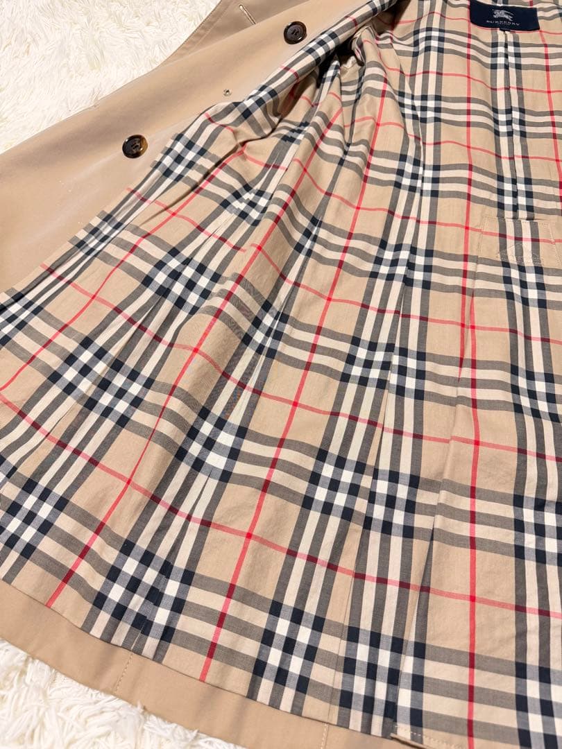 しめじさん専用　バーバリーロンドン　トレンチコート　メガチェック　ハニーベージュ