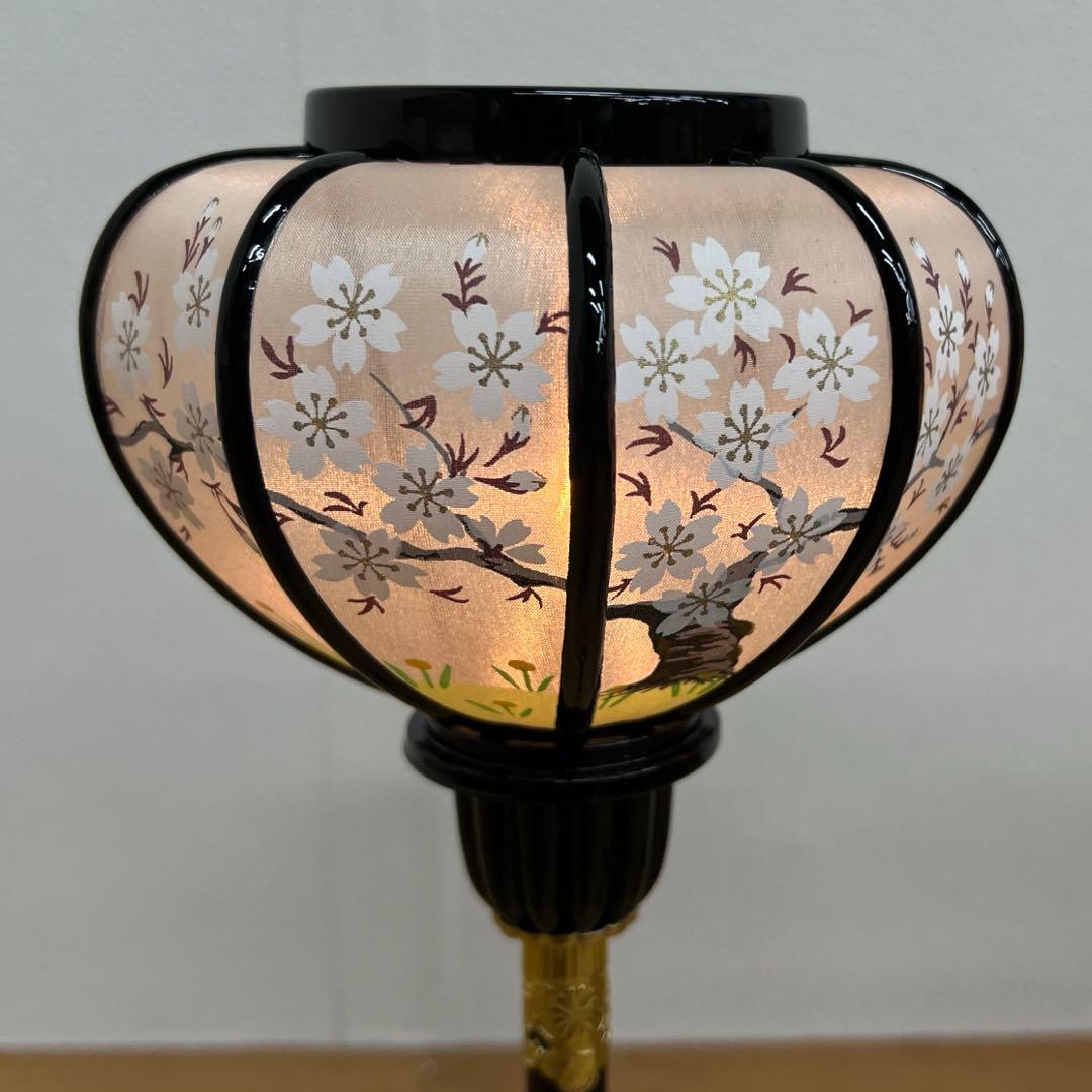 樹脂雛人形　桃の節句　菊灯ぼんぼり