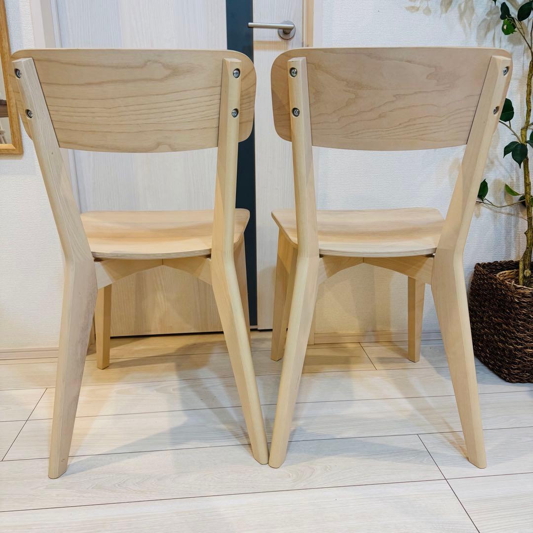 [IKEA]イケア　LISABO リーサボー チェア アッシュ2脚セット ①