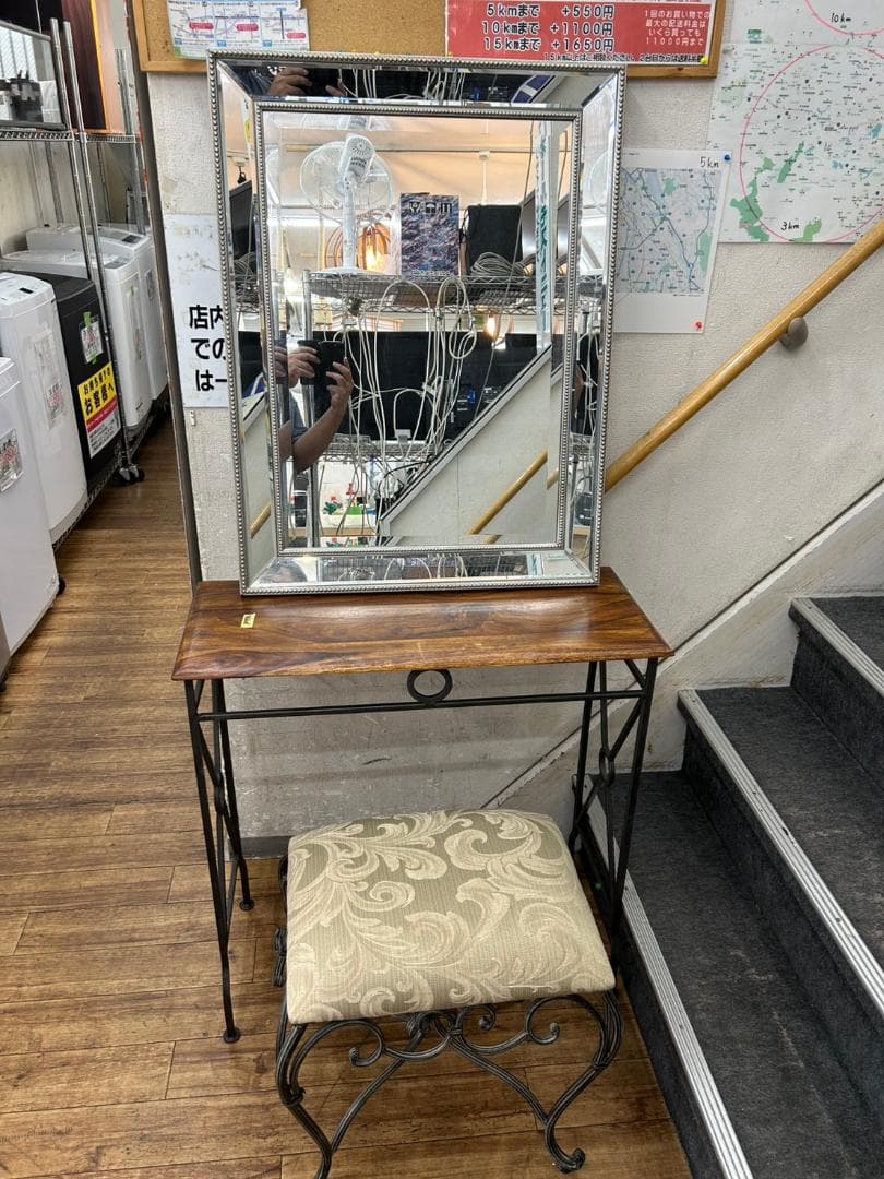 【福岡市限定】アイアンドレッサー＋椅子 ドレッサー ※総額72290円