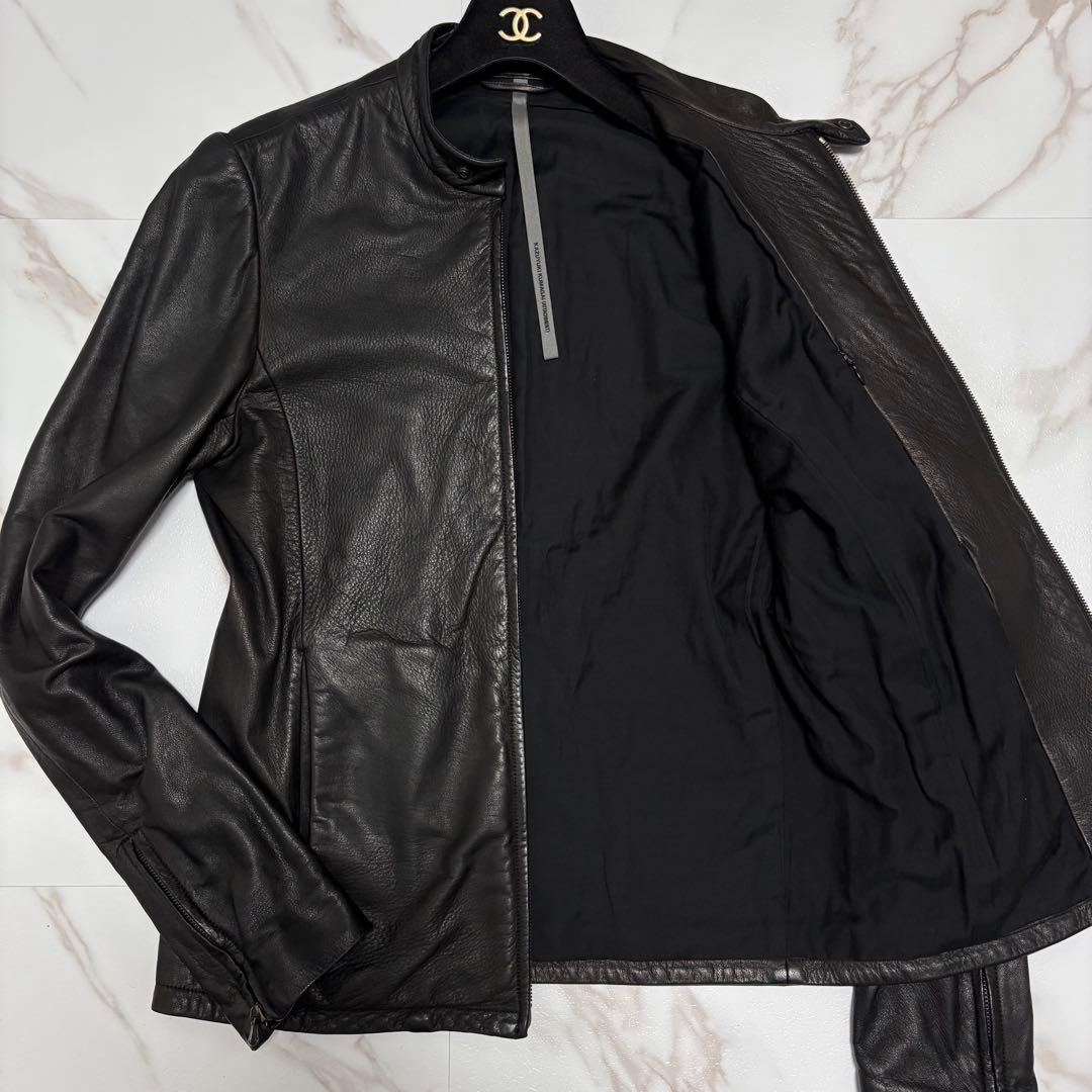 激レア✨️カズユキクマガイ 鹿革 シングル ライダース レザー ジャケット