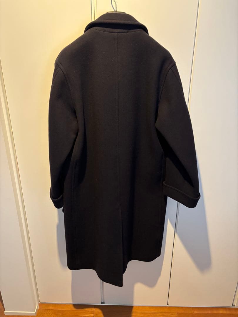 【くろ】Graphpaper Double Melton Coat ネイビ