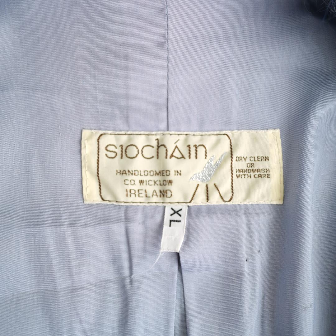 Siochain モヘヤニットカーディガン ライトブルー XL アイルランド製