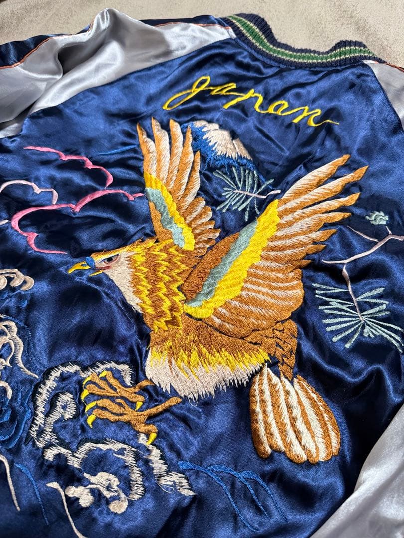 ２面用 テーラー東洋 ワシ スカル 日本限定 スカジャン vintage サテン