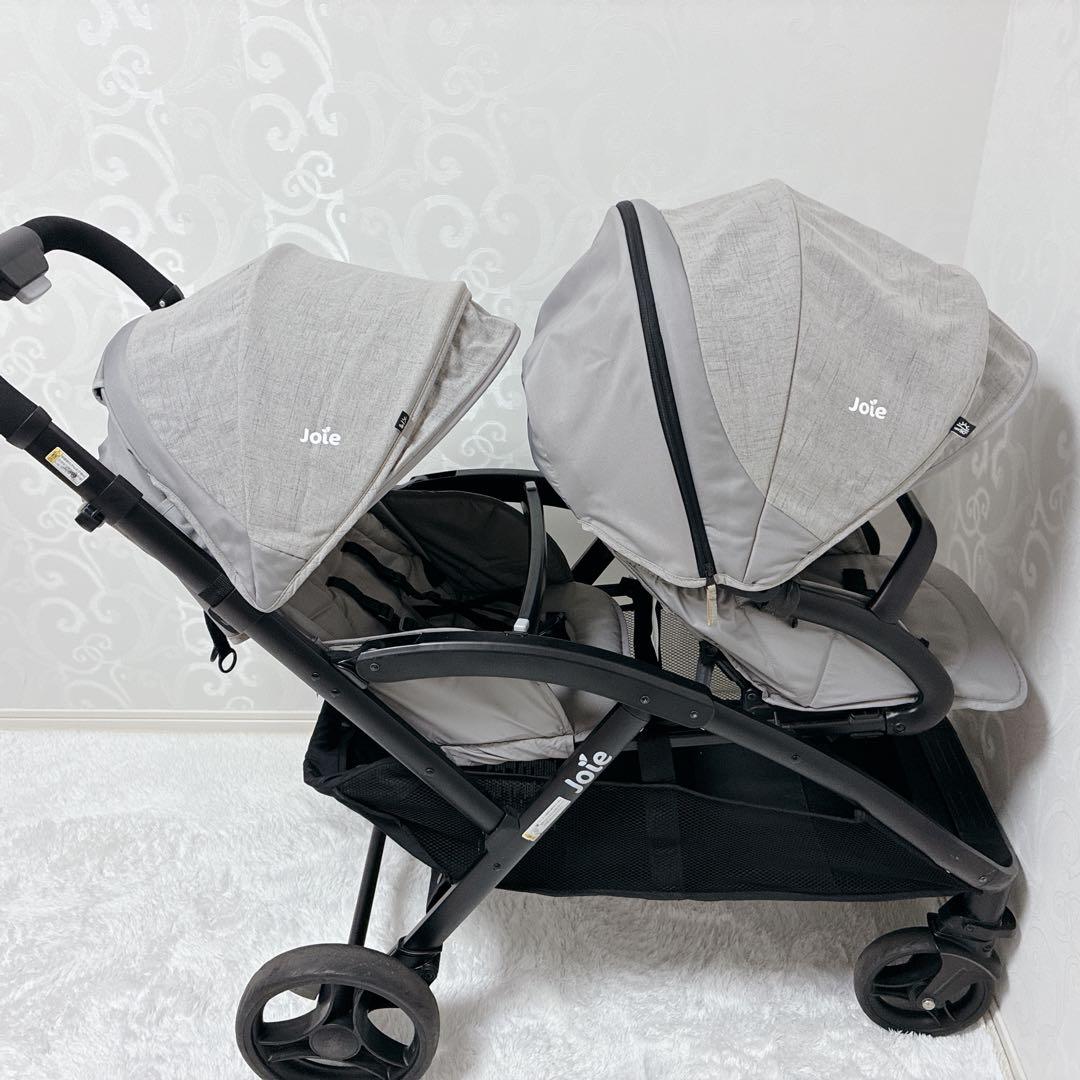 Joie ジョイー 2人乗りベビーカー エヴァライトデュオ グレーフランネル