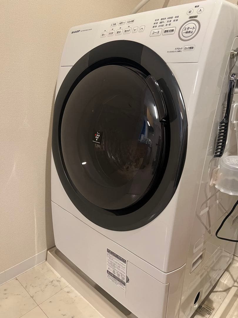 京都　シャープドラム式洗濯乾燥機 ES-S7G-WL