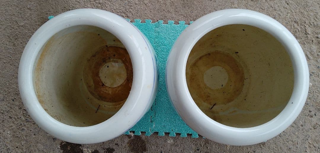 陶器 火鉢 2個セット２個セット　伊万里焼？　☆　古伊万里　レトロ　焼物　瀬戸物