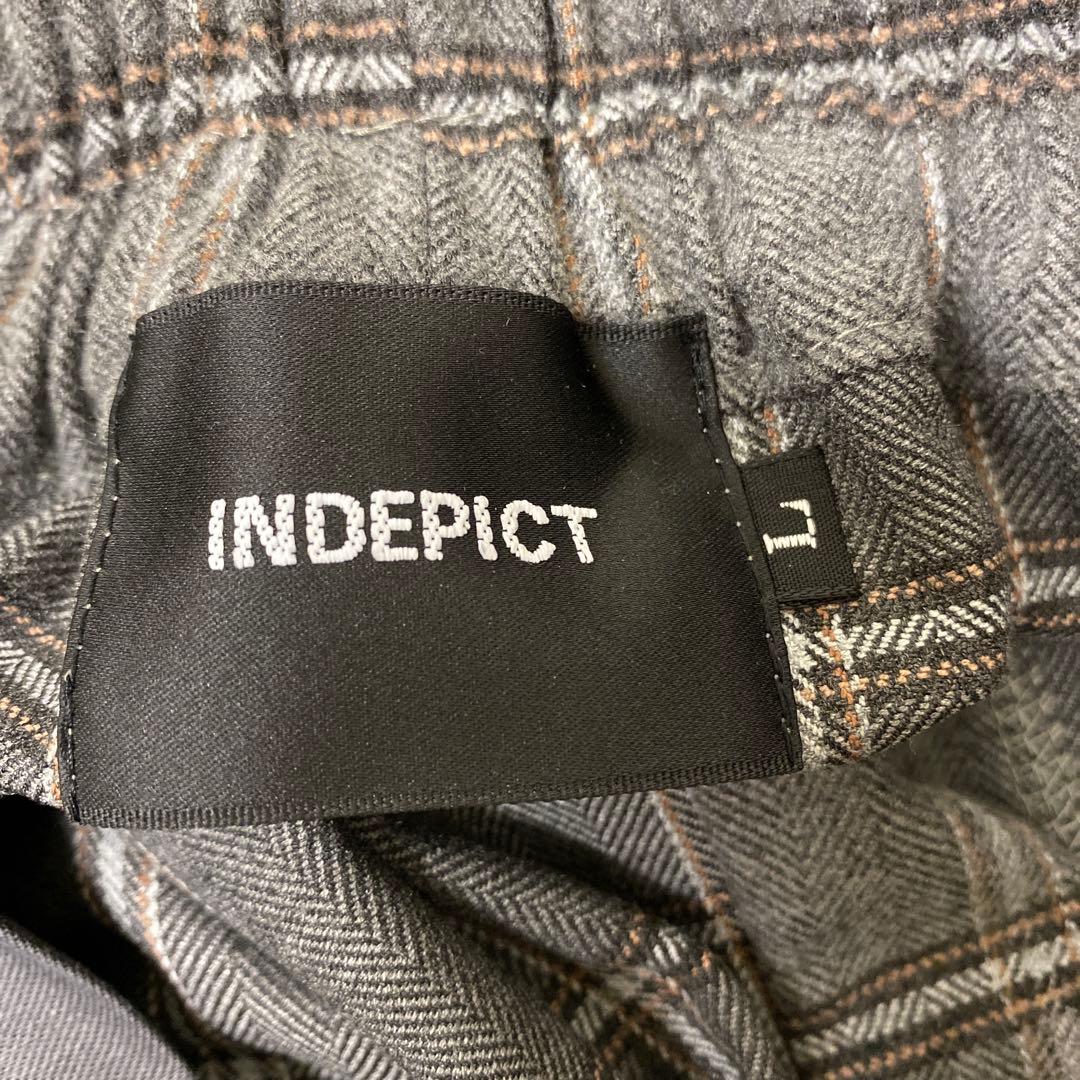 INDEPICT グレー チェック カジュアルパンツ L