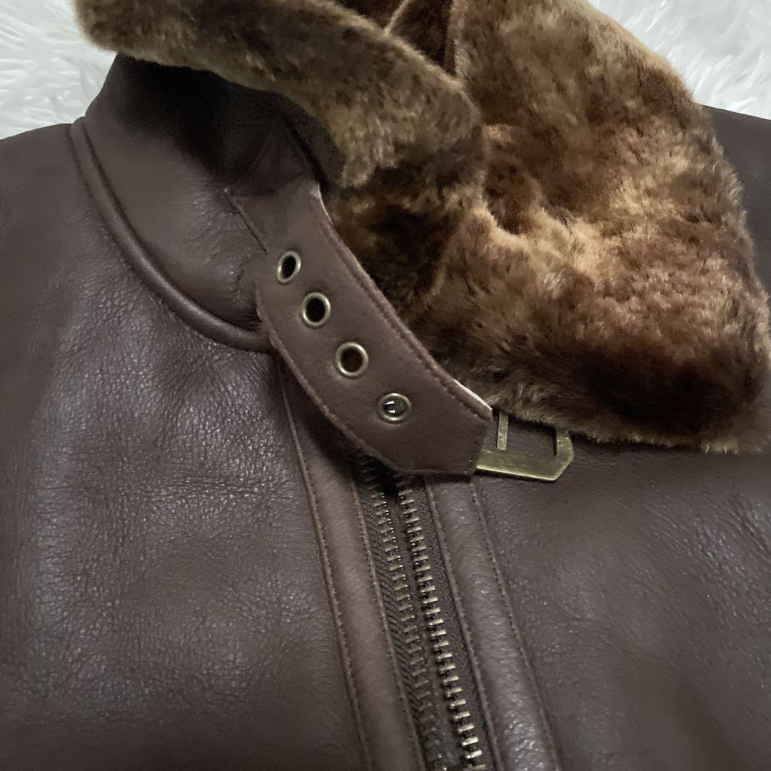 タグ付き✨美品✨B-3 ムートンジャケット　ラムレザー　L