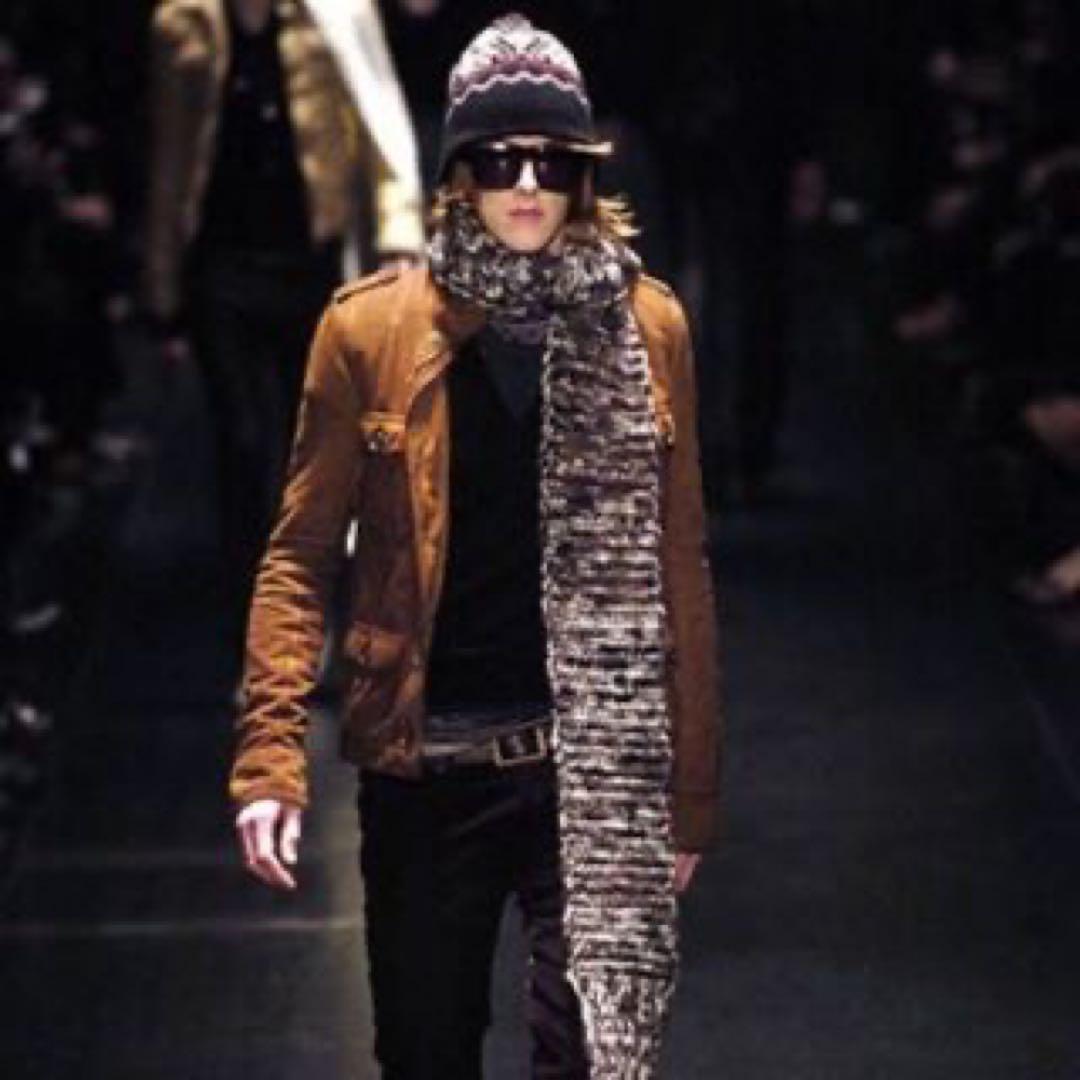 ディオールオム エディ 2005AWグラム期 Hバックルベルト 80 ブラウン