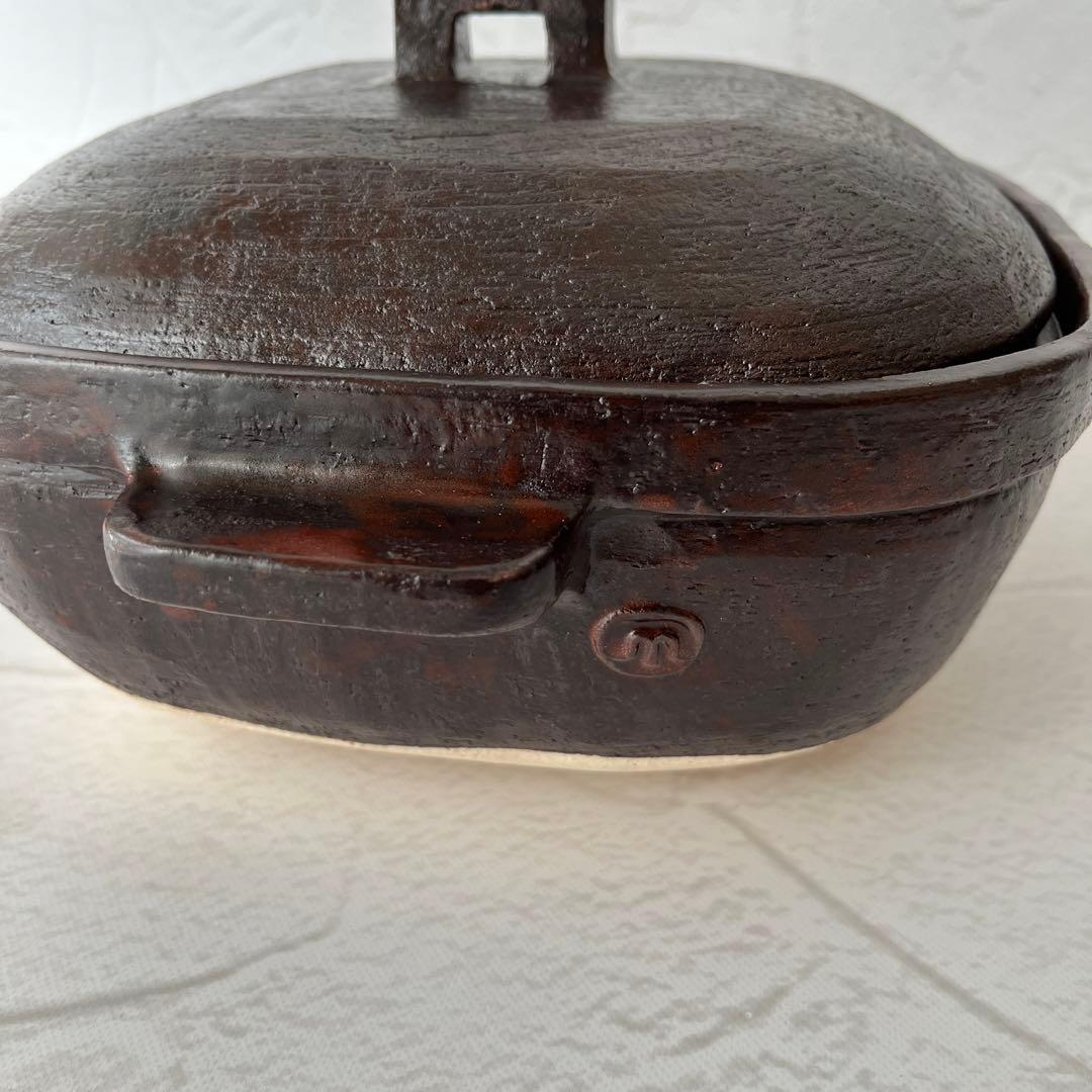 未使用品 長谷園 大道正男 角鍋 土鍋