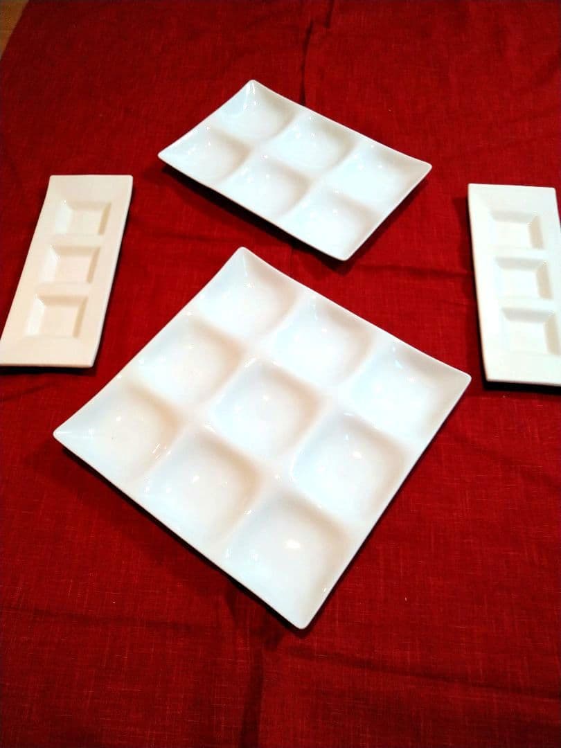 ♥九谷焼 司峰作３盛皿♦グッドデザイン・プレート賞受賞６・９盛皿７皿