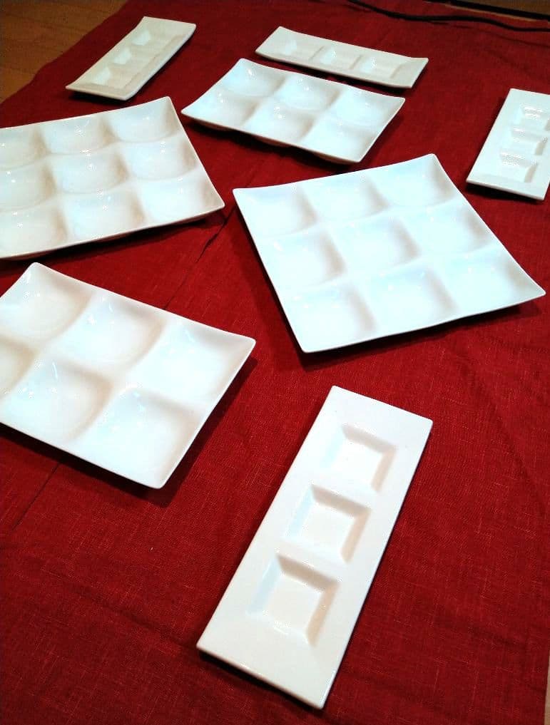 ♥九谷焼 司峰作３盛皿♦グッドデザイン・プレート賞受賞６・９盛皿７皿