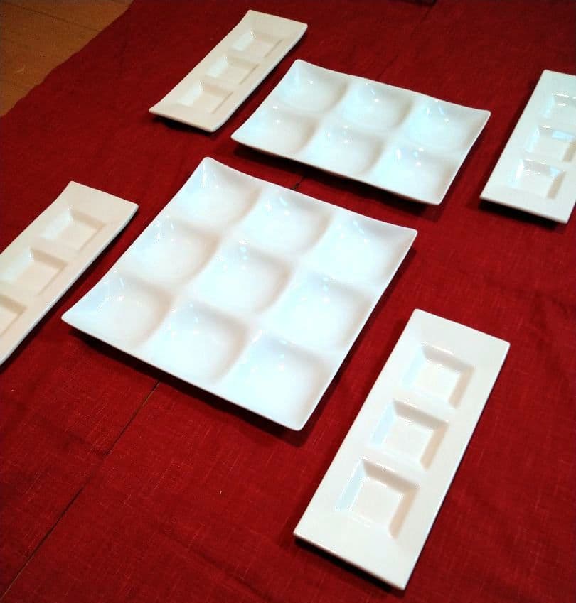 ♥九谷焼 司峰作３盛皿♦グッドデザイン・プレート賞受賞６・９盛皿７皿