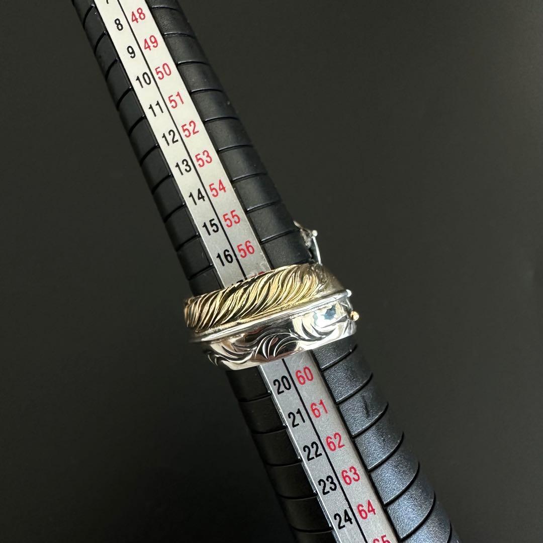 BIG HAND フェザー シルバー×K18 リング19号
