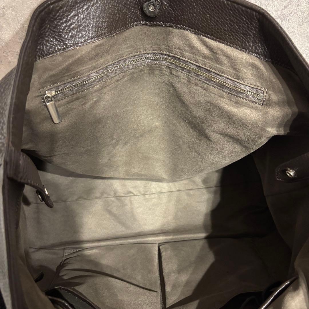 ペッレモルビダ トートバッグ ビジネス レザー A4/PC収納 大容量 ブラウン