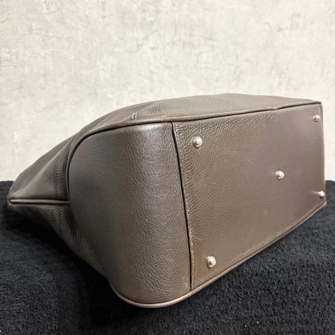 ペッレモルビダ トートバッグ ビジネス レザー A4/PC収納 大容量 ブラウン