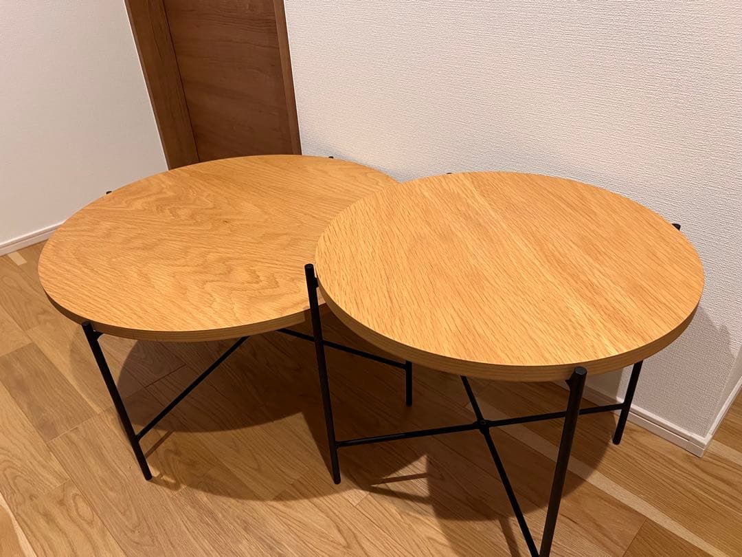 ニトリ　丸　ローテーブルセット ヴェルカー7050