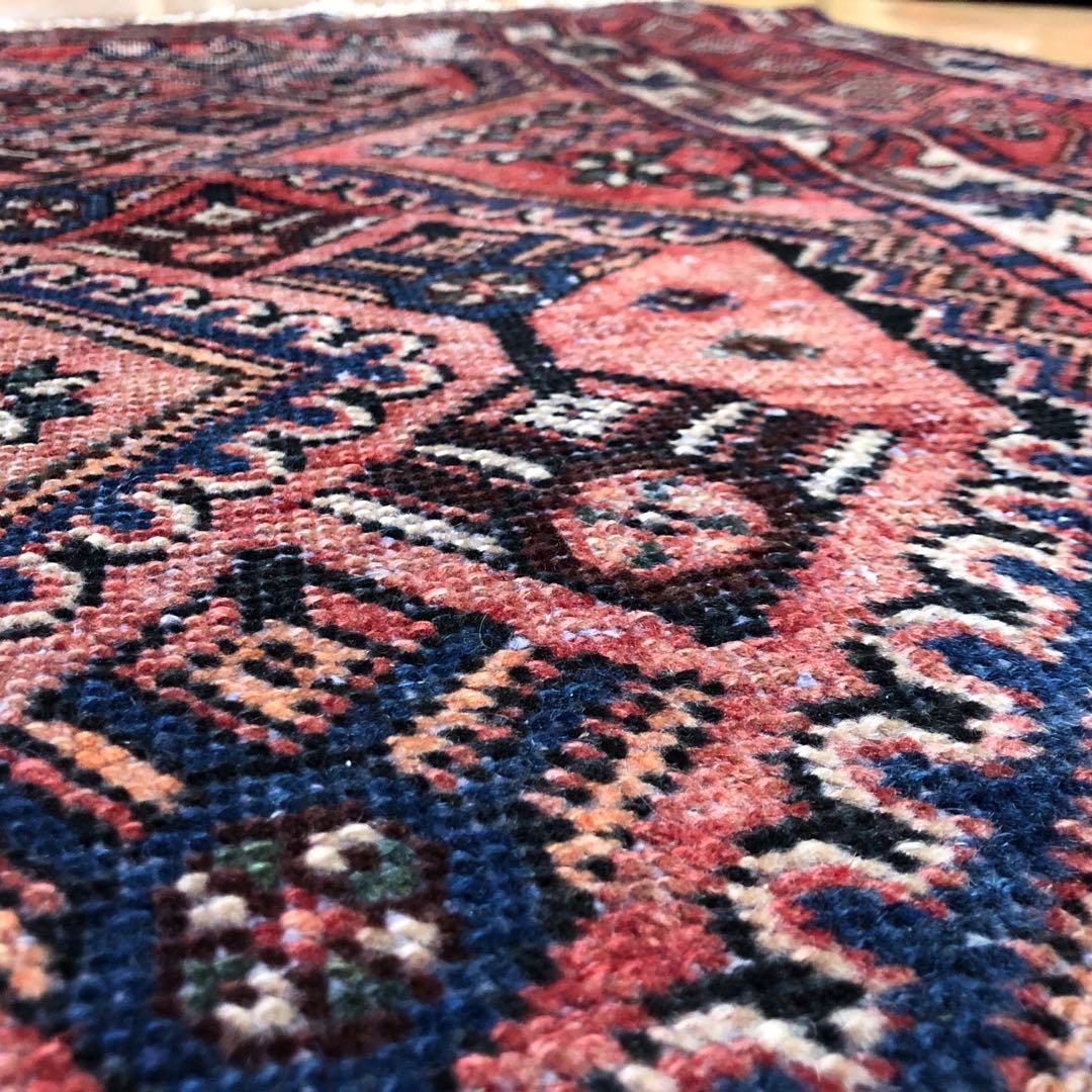 SALEペルシャ絨毯 ペルシャヴィンテージラグ 140x108 手織り オールド