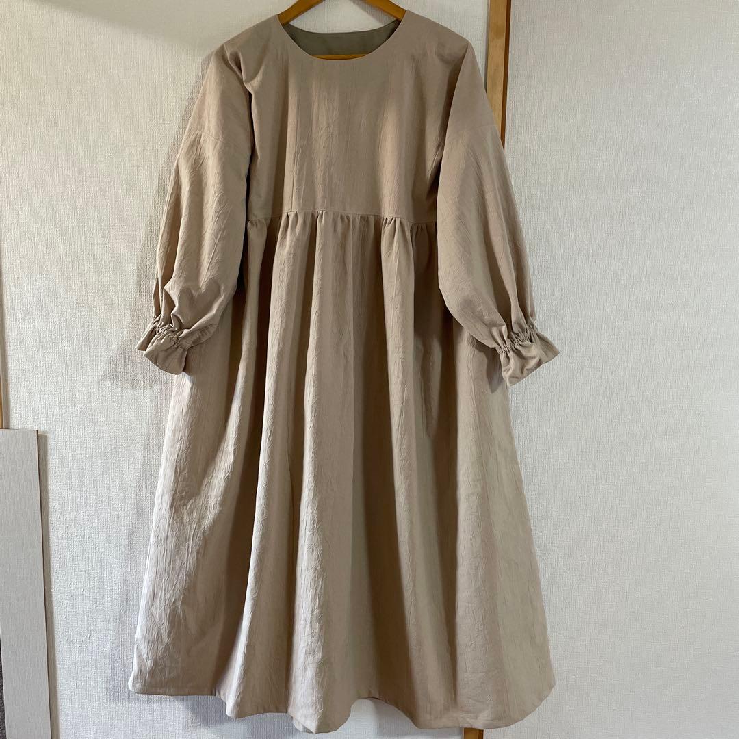 あんおでん♪様　ワッシャー　キャンディーお袖のワンピース