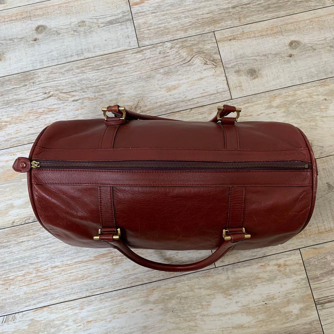 Cartier カルティエ マストライン ボストンバッグ 南京錠 ロゴ ボルドー