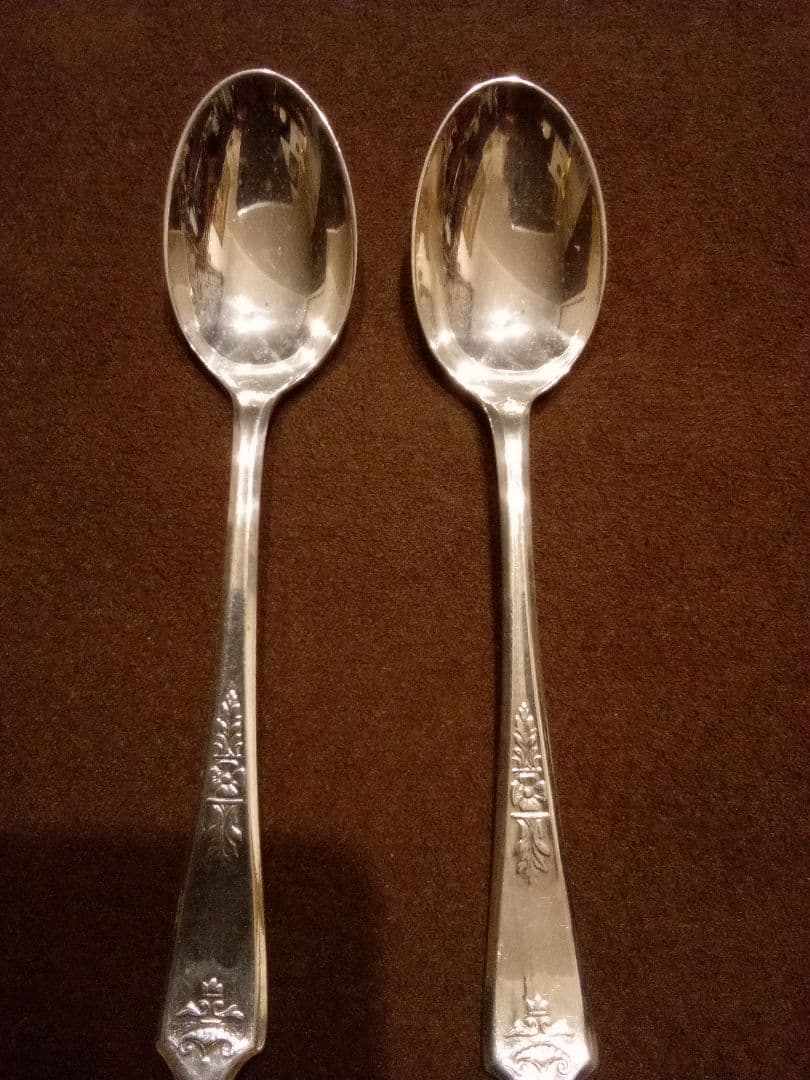 イギリス シルバーティースプーン ２本組 １９３２年