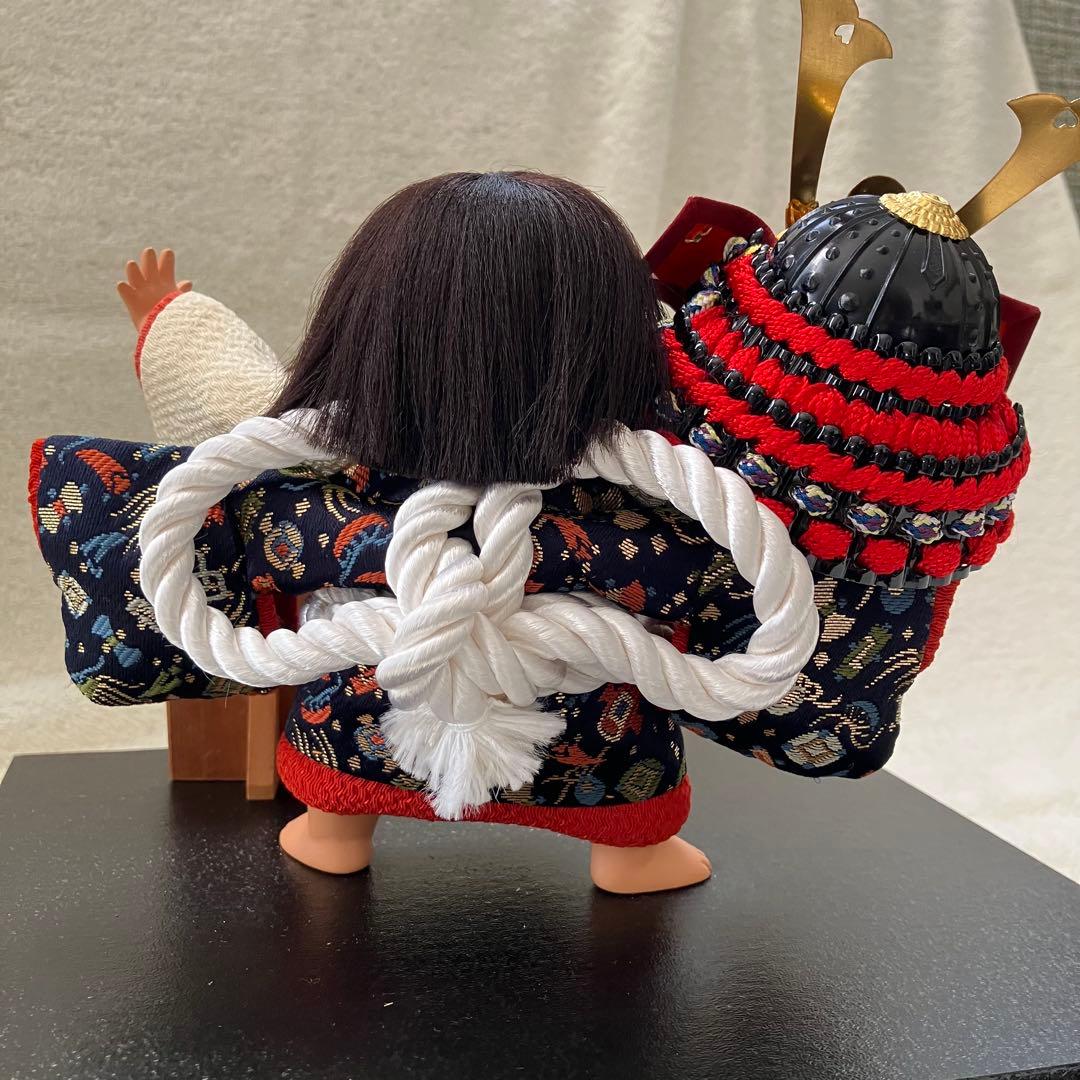 幸一光作「金太 兜」5号の五月人形ケース飾り