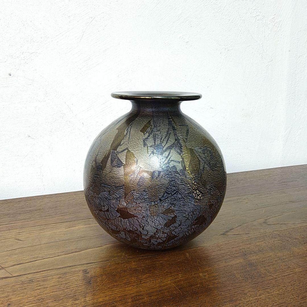 英国【MICHAEL HARRIS】ガラス 花瓶 フラワーベース