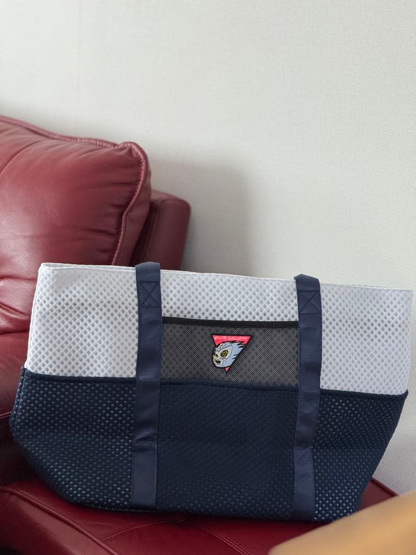 【新品タグ付き】Russeluno ゴルフバッグ メッシュ ホワイト/ネイビー