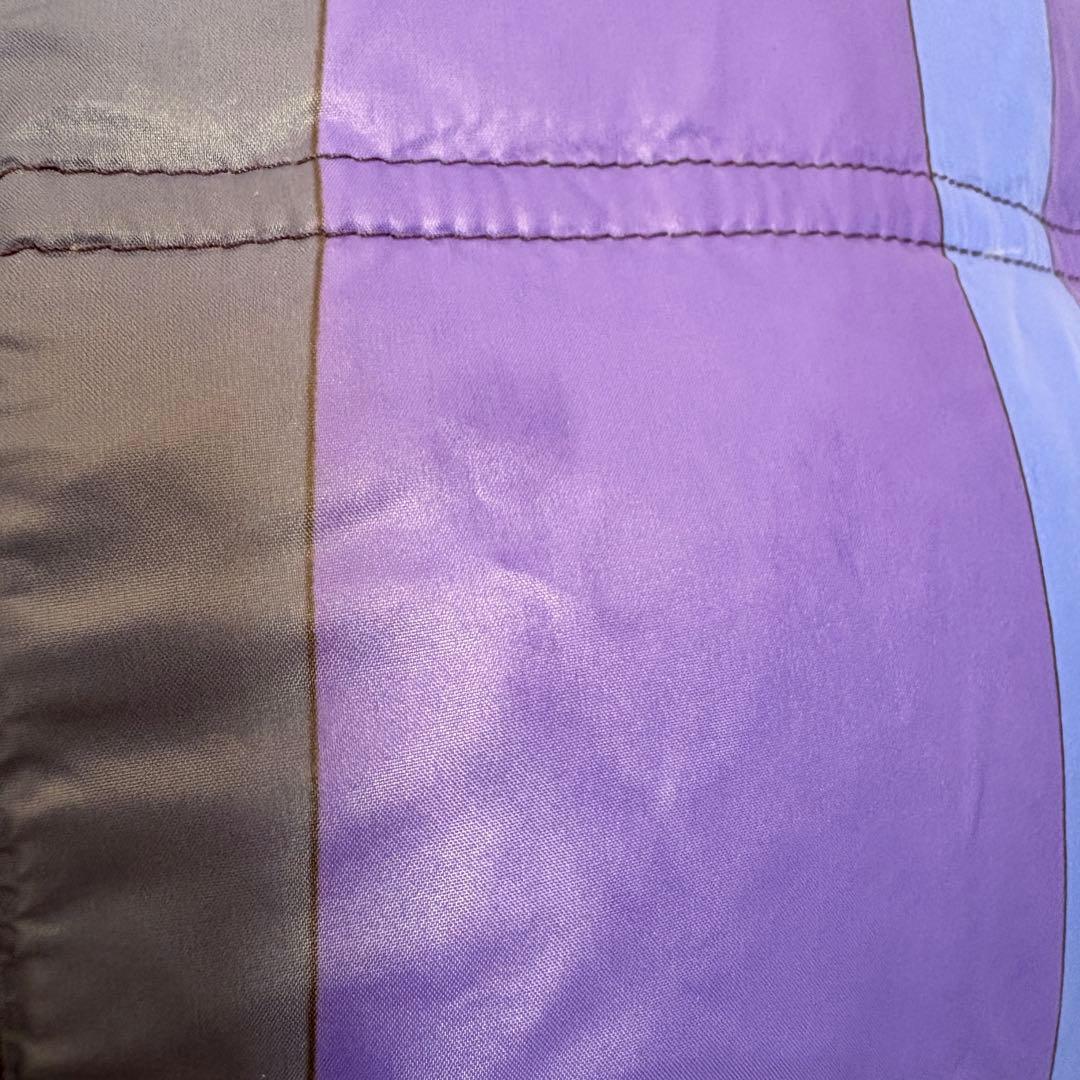 エミリオプッチ　ダウンベスト　ブルー　ハイネック　総柄　IT44 ナイロン