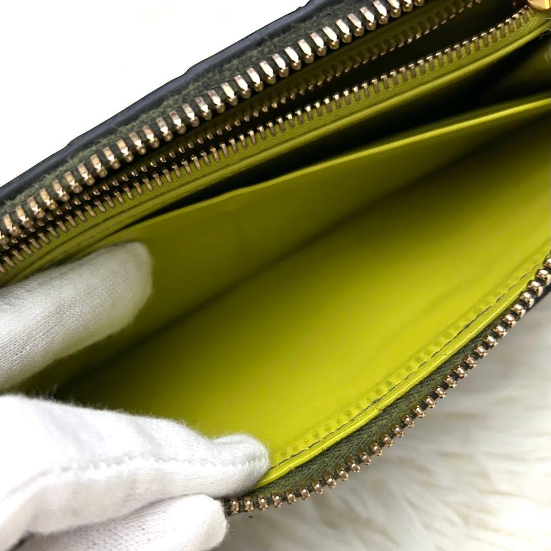 【美品】ICチップ内蔵 BOTTEGA VENETA イントレチャート長財布