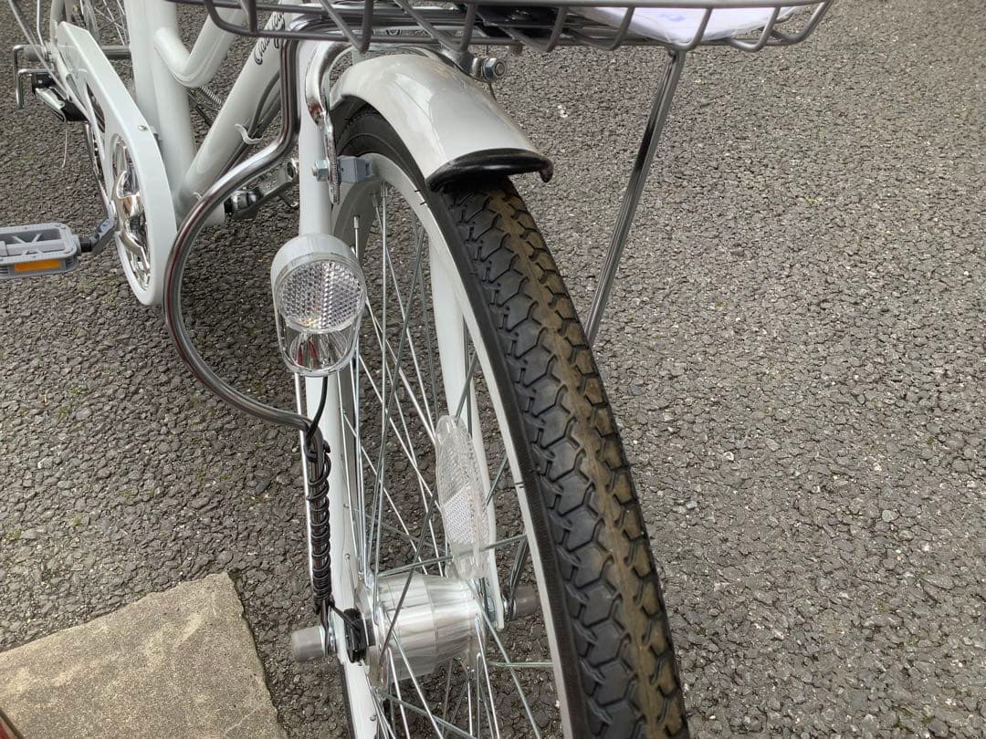 ganpu33 クラシカルジュニア　24インチ　6段変速ホワイト/※104