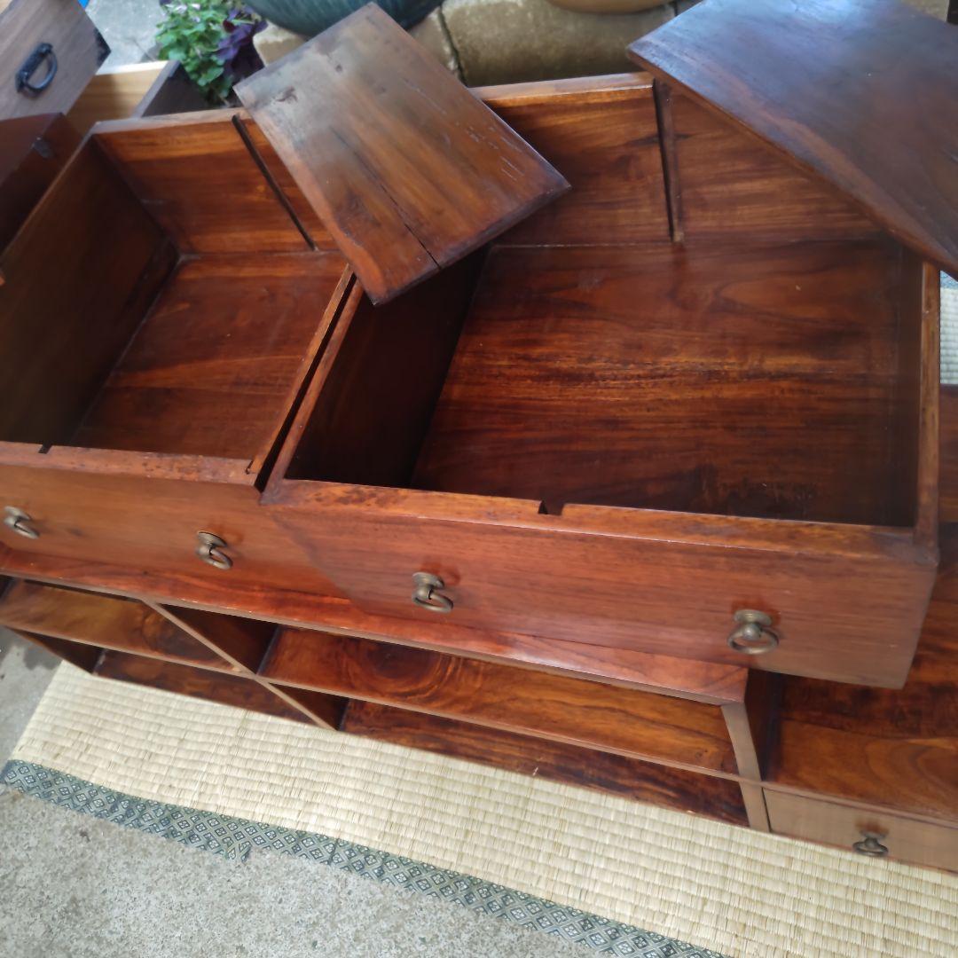 さ*ま様 昭和レトロ 大正ロマン 無垢材チェスト 引き出し付き 古民家 当時物