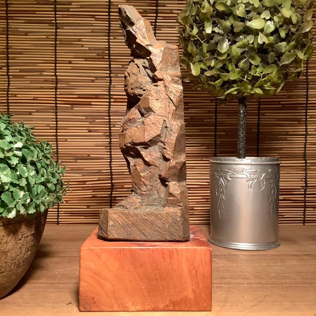 彫刻家「山崎寛作・不動明王」山崎寛彫刻素描展・不動尊ブロンズ像