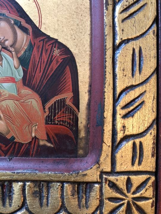 聖母子手描きイコン2