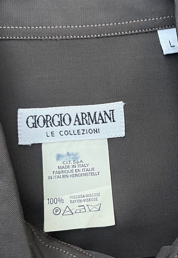 Giorgio Armani グレー 長袖シャツ L レーヨン