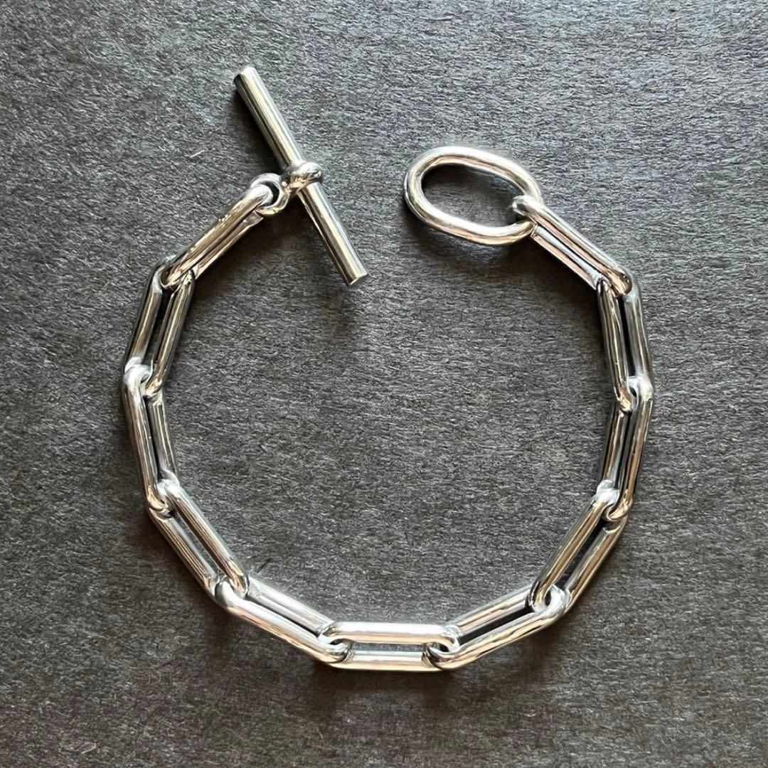 slim link silverチェーンブレスレット