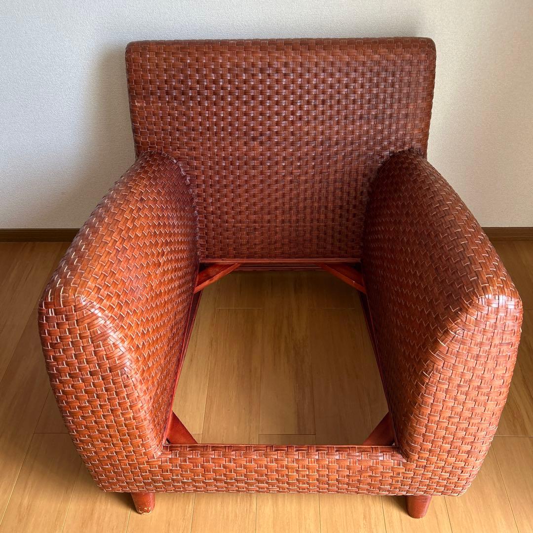 【希少】日本フクラのひとりがけソファー　マロニー　本革　モダン家具HUKLA