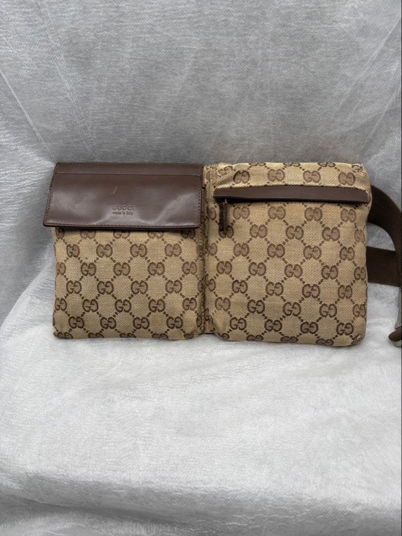 GUCCI グッチ　GGキャンバス　ボディバッグ　ウエストバッグ　28566